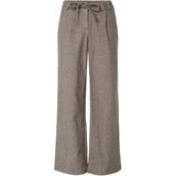PIECES wide leg regular waist casual broek beige