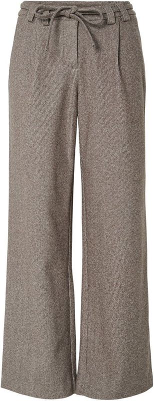 PIECES wide leg regular waist casual broek beige