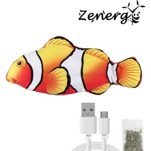 Zenergy Elektronisch bewegende vis - Automatisch kattenspeeltje - Kattenspeeltje – Speelgoed voor katten - Nemo