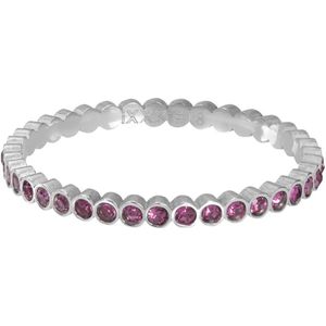 Small Circle Stone Fuchsia - iXXXi - Vulring 2 mm - Zilver