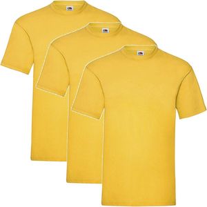 3 Pack Sunflower Shirts Fruit of the Loom Ronde Hals Maat XXXL Valueweight