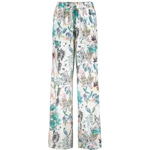 DIDI Dames Pants Breezer print in Offwhite with Palm festival print maat 42