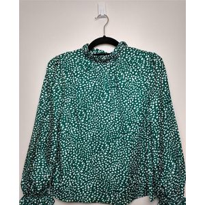 Dames blouse Tara groen wit S