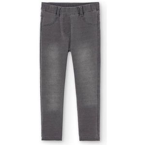 Boboli Fleece Denim Broek Grijs 4 Years Meisjes