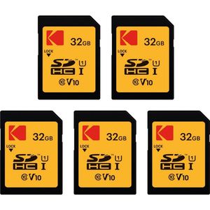 Kodak SDHC Ultra High Speed 32GB - Pack van 5 - 90MB/s