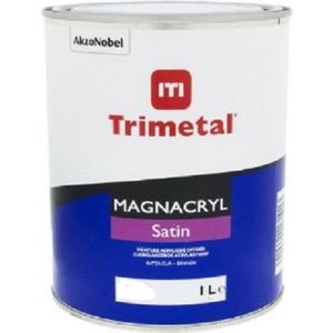 Trimetal Magnacryl Satin - Watergedragen zijdeglns muurverf voor binnen - RAL 9010 Pure White ( gebrokenwit ) - 1 L