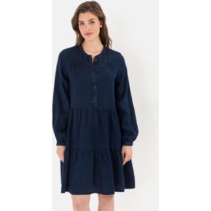 camel active Getailleerde jurk gemaakt van zuivere TENCEL™ Lyocell - Maat womenswear-XS - Donkerblauw