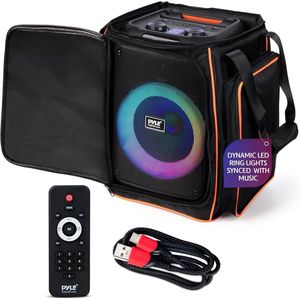 Pyle - Draagbare Bluetooth Partyluidspreker - 8 inch - 100 W - Oplaadbare Batterij - USB/SD/BT/FM-radio