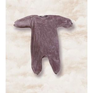 Teddy Romper Long Paars 9-12 - romper - teddy - rompers - rompertje - rompertjes - baby born kleertjes - baby born - rompertjes baby - baby pakje - teddy romper - baby kleding meisje - baby kleding jongens - baby kleding unisex - Romper lange mouw