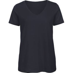 B&C Organic Cotton Inspire V-neck T-shirt / Woman CGTW045 - Navy - L
