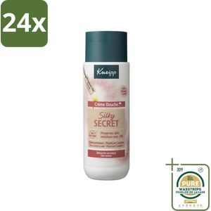 Kneipp - Douchecrème - Silky Secret - 200 ml - Voordeelverpakking - 24 stuks - Natuurlijke ingrediënten - Melkproteïnen