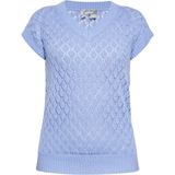 usha - Pullover - V-hals - Gebreid - Met Diamantpatroon