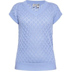 usha - Pullover - V-hals - Gebreid - Met Diamantpatroon