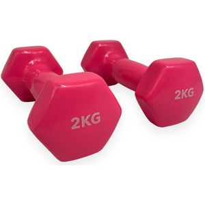 Padisport - Dumbells 2 Kg - Halter - Gewichten Set Halters - Gewichten 2 Kg - Roze - Gewichten - Dumbells - Halters - Gewichtjes 2 Kg