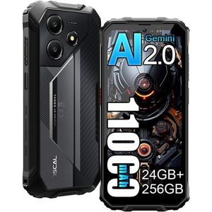 OSCAL MARINE 2 Robuuste Smartphone - 24GB RAM - 256GB ROM - 11000mAh - Gemini AI - 6.56 Inch - IP68 Waterdicht - Dual SIM - Android 15 - NFC - Zwart