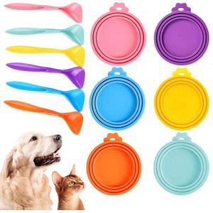4 Pack Pet Can Cover - Universal Silicone Cat Dog Food Can Lids - One Size Fit Standard Size - 3 Colors - Long Term Food Storage