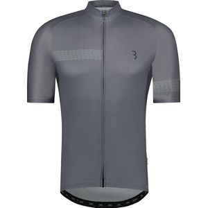 BBB Cycling Fietsshirt Heren Korte Mouw ComfortFit 2.0 - Wielershirt Heren Korte Mouw - Comfortabel en Sneldrogend Wielrenshirt Heren - Grijs - Maat S - BBW-407