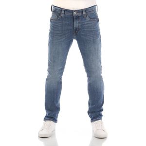 Mustang Heren Jeans Broeken Vegas slim Fit Blauw Volwassenen Denim Jeansbroek