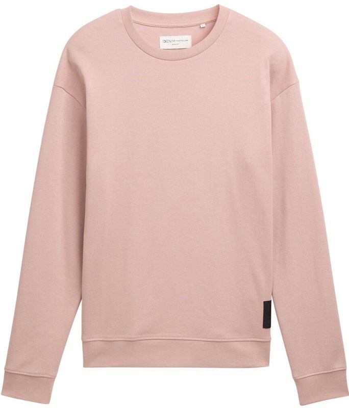 TOM TAILOR DENIM - Sweatshirt - Rosa - Effen - Lange Mouw