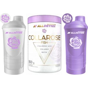 ALDLEYNN BEAUTY Bundel | COLLAROSE VIS Mango Passion Fruit + 2x SHAKER (Transparant & Violet) | Collageen Supplement + Luxe Shakers | Nutriworld