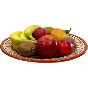 Aardewerk Fruitschaal Asfi Ø35 - saladeschaal - serveerschaal - handmade uit Marokko