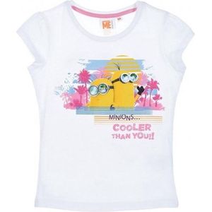 Minions Shirt - Meisjes - Cooler than you! - Wit - Maat 98