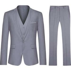 Allthemen Heren 3-Piece Suit - Heren casual pak voor zaken - S