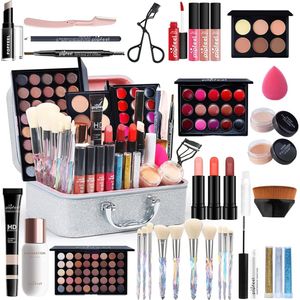 Complete Make-upset met Oogschaduw, Foundation, Lippenstift en Blush voor Dames en Meisjes