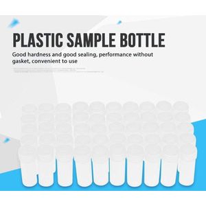 50st Mini Plastic 5ml Reageerbuizen - Sample Flessen Kleine Opslagcontainer .