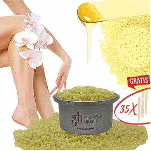 Guardian Beauty Wax Bonen Ontharing - 1000g - Hypoallergeen - Honing - incl. 35 Wax Spatels - Harskorrels - Wax Parels - Hard Wax Bonen