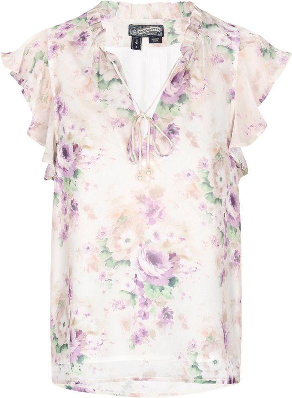 DreiMaster - Vintage - Blouse - Jade Groen - Bloemenprint