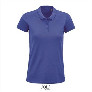 SOL'S - Planet Polo dames - Blauw- 100% Biologisch Katoen - XS
