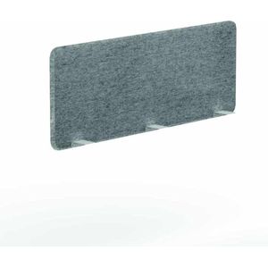 Akoestische wand Wolvilt breed 120CM hoog 160CM kleur wolvilt Donker groen WV11 kleur beugel Aluminium (RAL9006)
