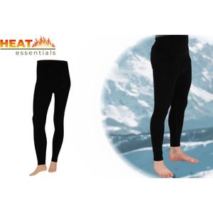 Heat Essentials Thermobroek Heren - Merinowol - Zwart - M - Merinowol Thermokleding Heren - Thermo Ondergoed Heren