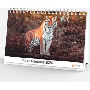 Bureaukalender 2024 - Tijgers - 20x12cm - 300gms