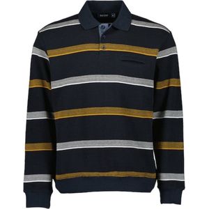 Blue Seven heren trui - polosweater heren - 370149 - blauw streep - maat XXL