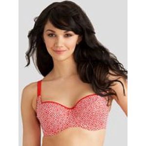 Freya - Riviera - Bikini Top- wit/rood - Maat 75D