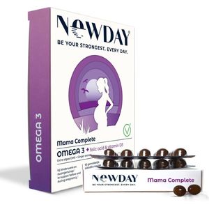 NewDay Mama Complete • vitamine zwangerschap • Omega-3, Foliumzuur, Vitamine D • 60 stuks