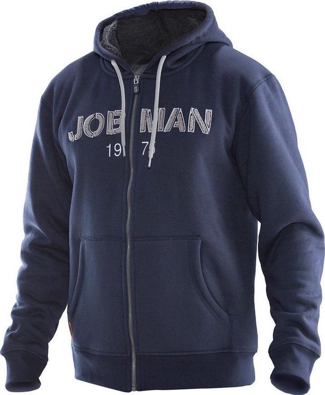 Jobman 5154 Vintage Hoodie Lined 65515438 - Navy/Donkergrijs - M
