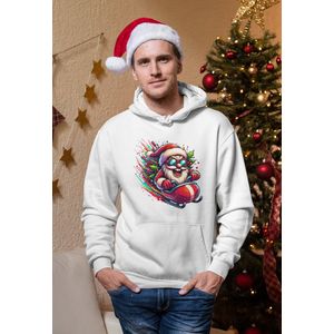 Turbo Santa Santa - Kersttrui - Kerst Trui Wit - Grappig Kersttrui - Maat M - Limited Edition