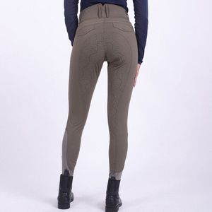 QHP Rijbroek Tara Full Grip Olijf - 34
