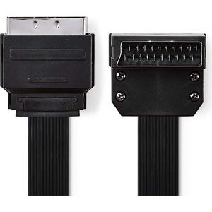 Nedis SCART-Kabel - SCART Male - SCART Male - Vernikkeld - 480p - 2.00 m - Plat - PVC - Zwart - Envelop