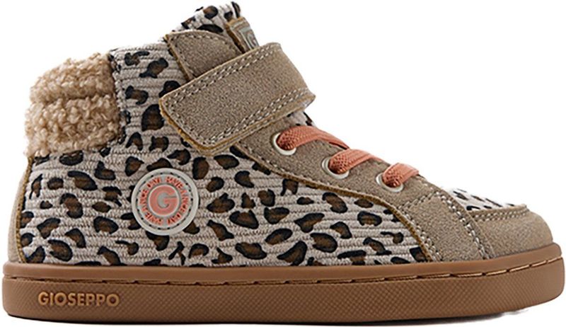 Gioseppo - Amiret - Sneakers - Corduroy - Dierenprint - Imitatie Schapenvacht