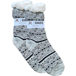Sukats® Huissokken - Homesocks - Maat 41-46 - Antislip Sokken - Fluffy Sokken - Heren Huissokken - Slofsokken - Variant 13 - Meerdere Maten en Varianten - Verwarmde Sokken