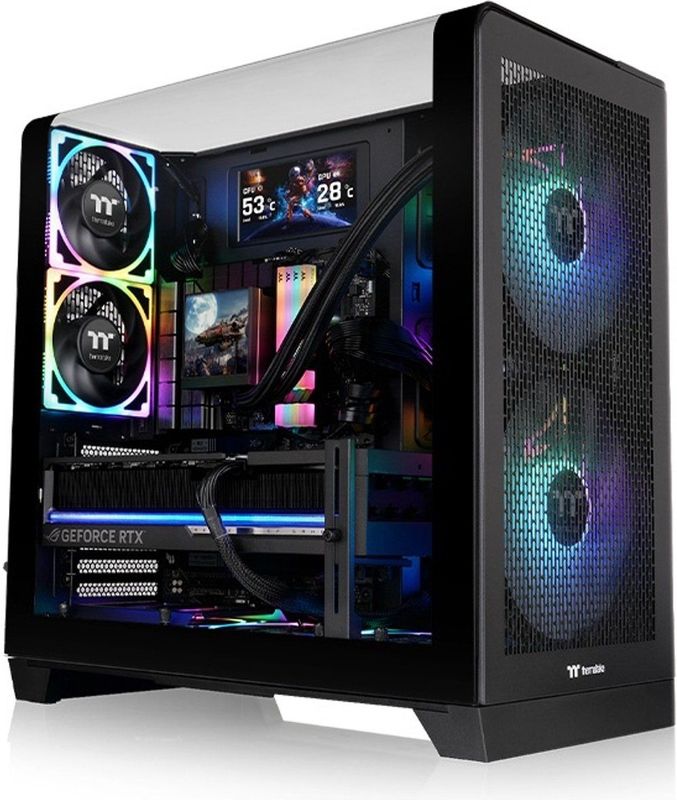 Thermaltake - View 390 Air - Midi Tower PC-behuizing - Zwart - Staal en Glas