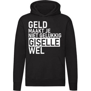 Geld maakt je niet gelukkig maar Giselle wel Dames T-shirt - geld - humor - grappig - relatie - liefde - money