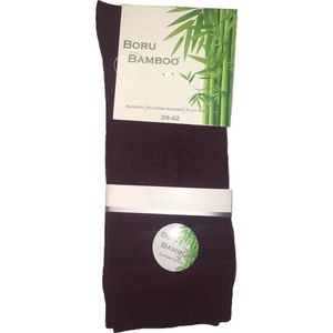 Boru Bamboo Sok | 2-Pack | Bordeaux Rood Maat 39/42