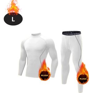 Bovista Thermokleding Heren - Thermobroek - Thermoset - Thermolegging - Winter - Thermoshirt - Wit - L