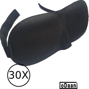 3D Slaapmasker zwart 30 stuks – Slaapcomfort – oDaani