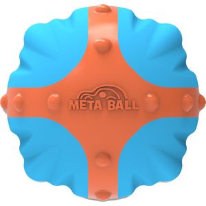 AFP Meta Ball – X-Bounce Ball – Hondenbal rubber – Ideaal apporteerspeeltje – Piepspeelgoed hond – TPR-rubber – Blauw/Oranje - ø 6,3 cm